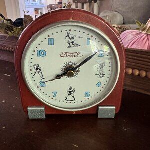 Fossil bedside/desk clock sports themed
